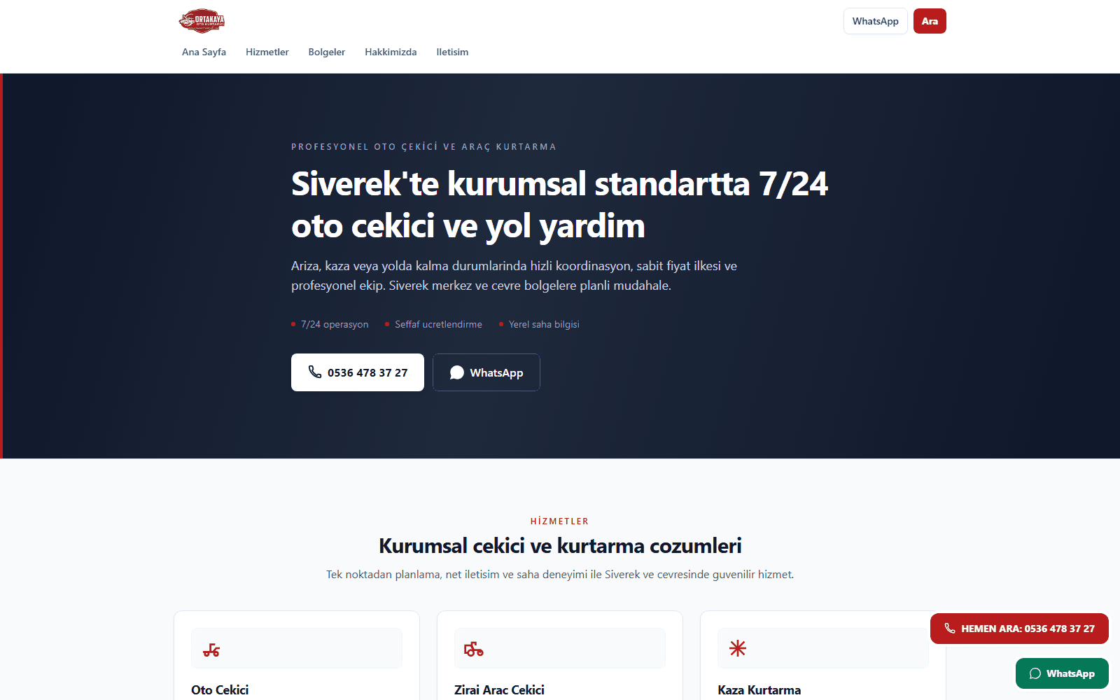 Ortakaya Oto Kurtarıcı ekran görüntüsü